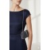 Evening Bag - Pleated Glittery w/ Trimmed Ruffles - Gray - BG-92233GY